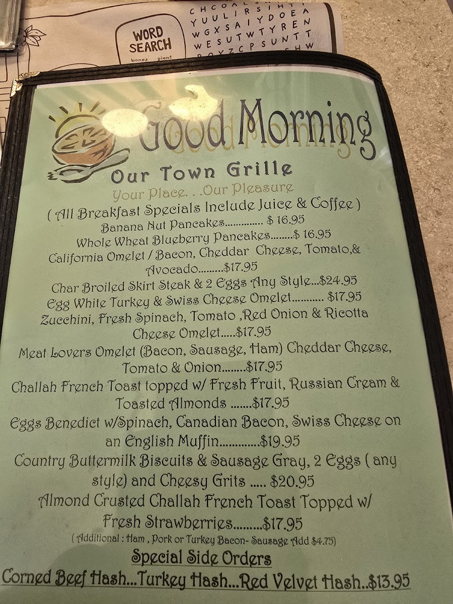 Our Town Grille Photo Menu 3