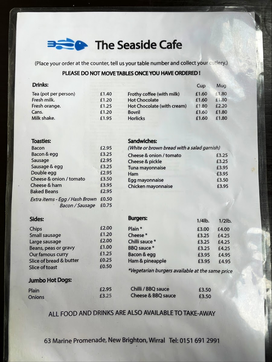 The Seaside Cafe Photo Menu 6