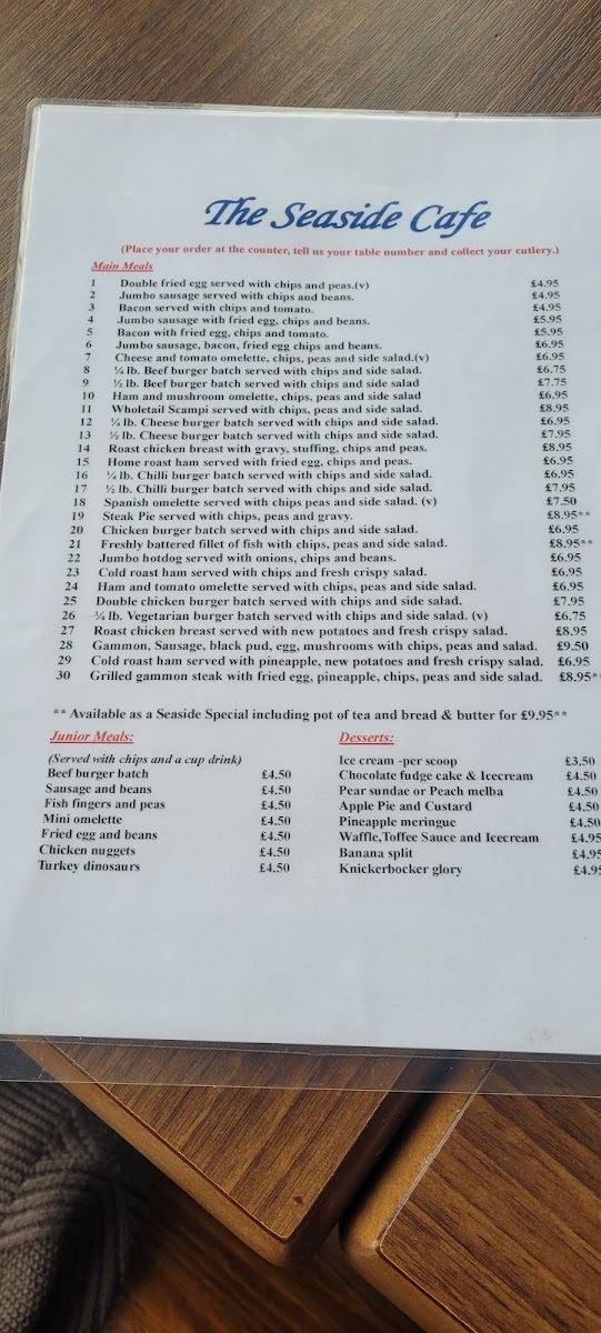 The Seaside Cafe Photo Menu 7