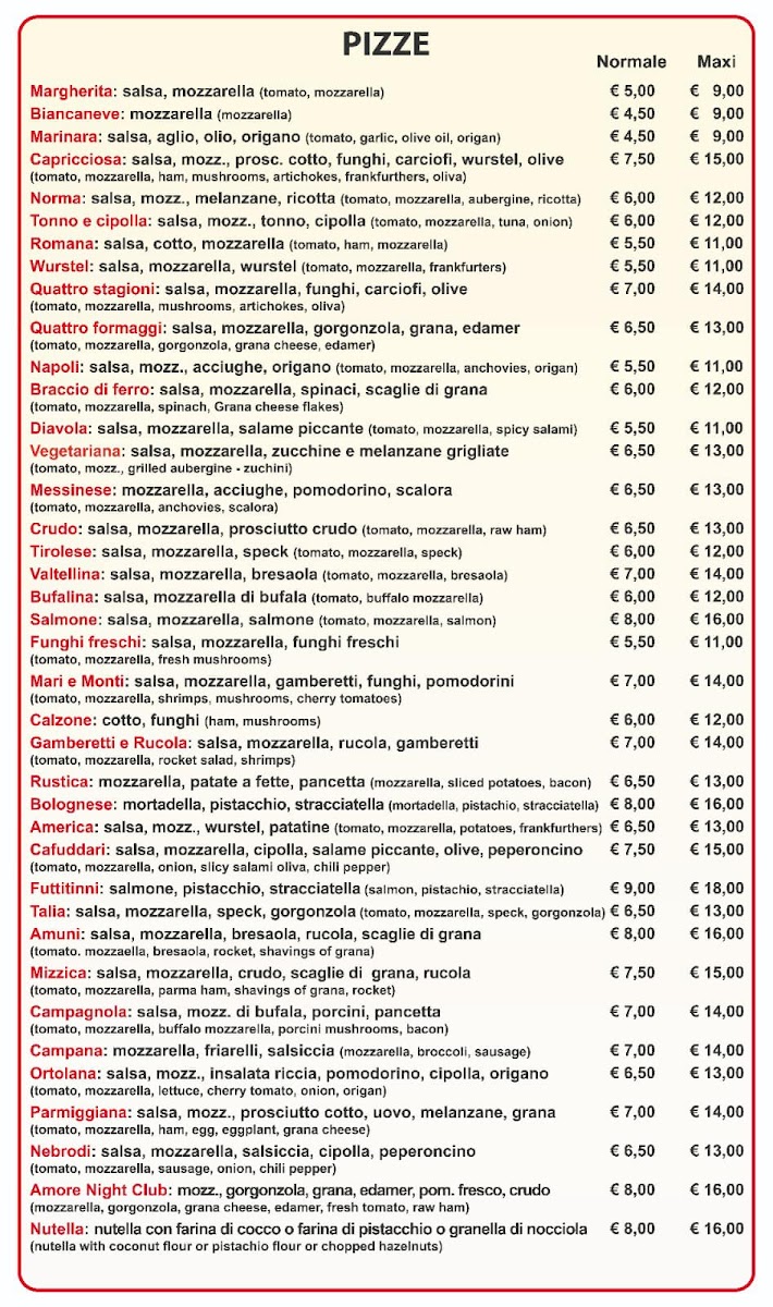 Amunì Focacceria Pizzeria Photo Menu 4