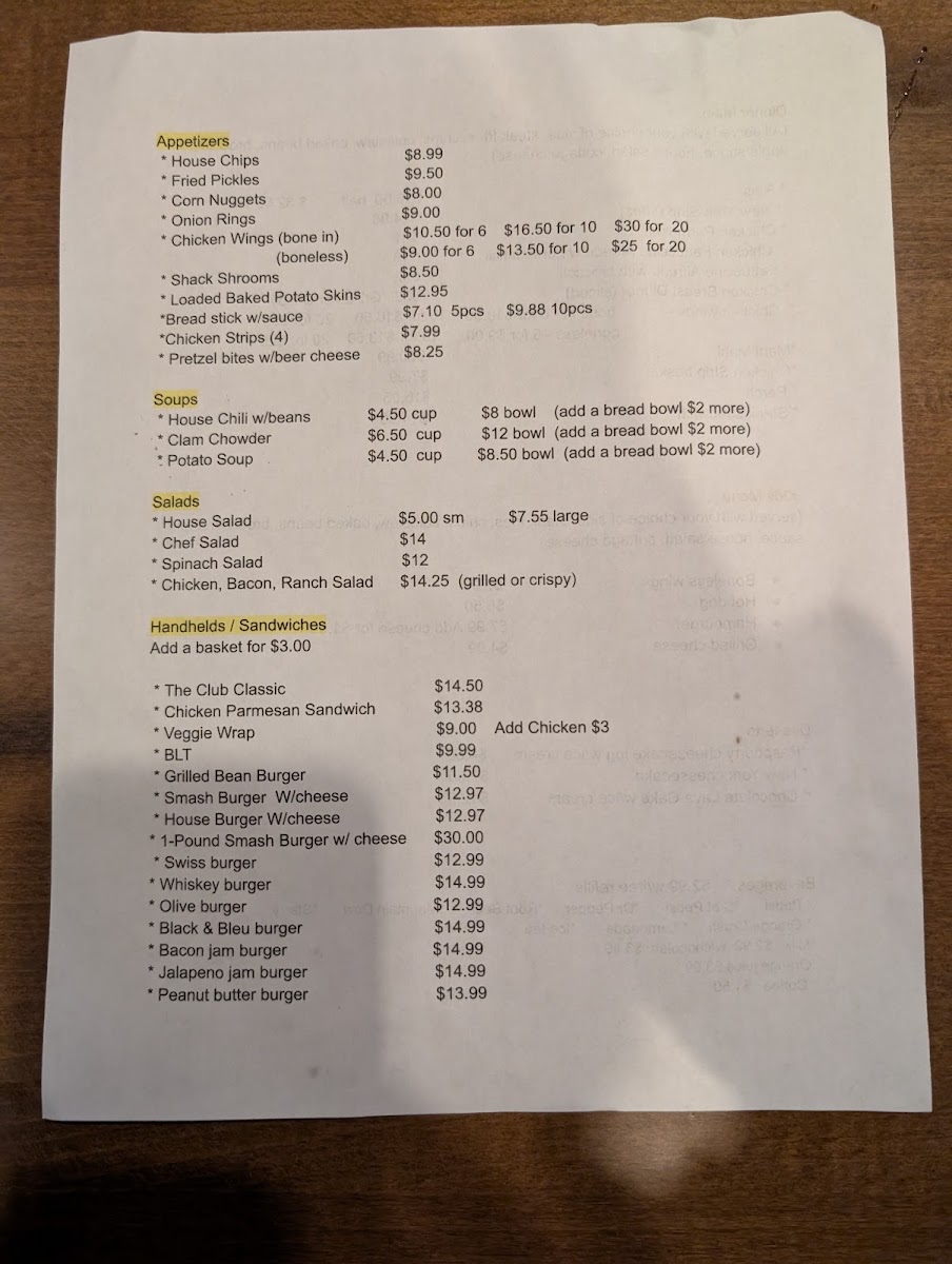 The Bucket Shack Photo Menu 3