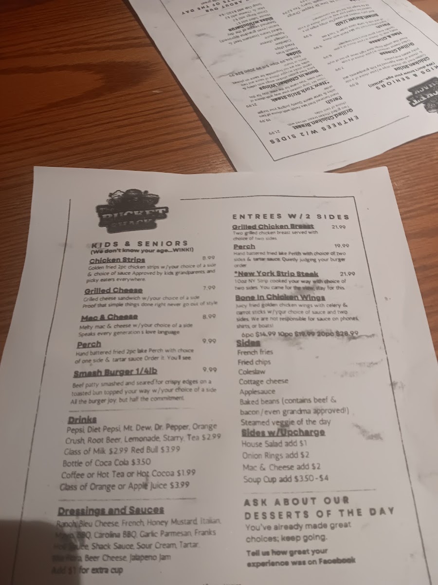 The Bucket Shack Photo Menu 7