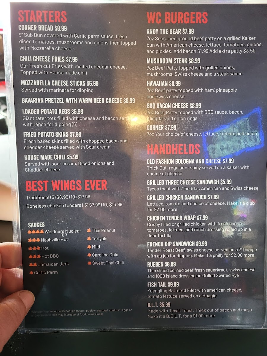 Weidner's Corner 2 - Baltimore, OH Photo Menu 1