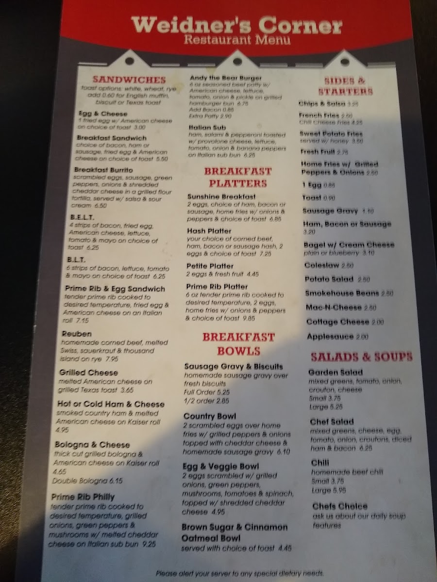 Weidner's Corner 2 - Baltimore, OH Photo Menu 7