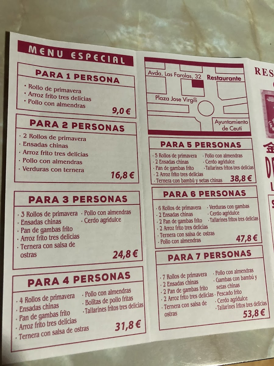 RESTAURANTE CHINO Dragon De Oro. Photo Menu 8