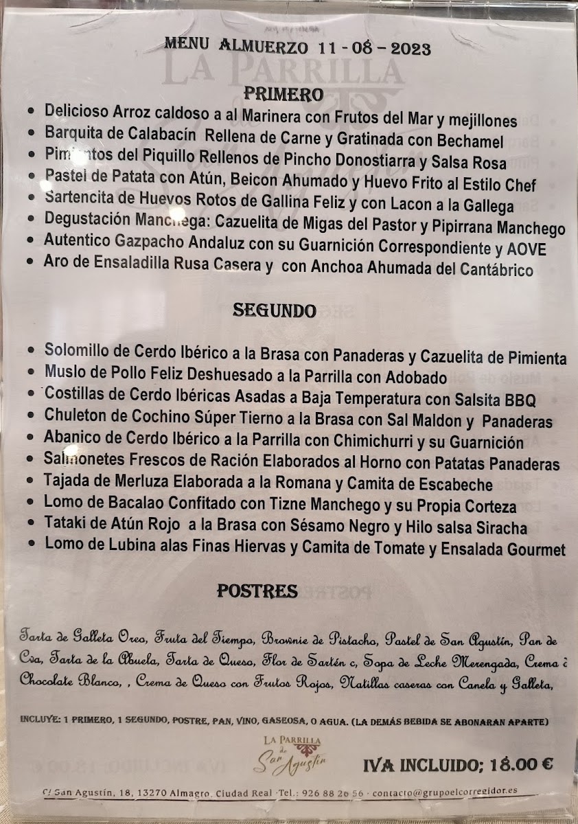 Restaurante La Parrilla de San Agustín Photo Menu 10