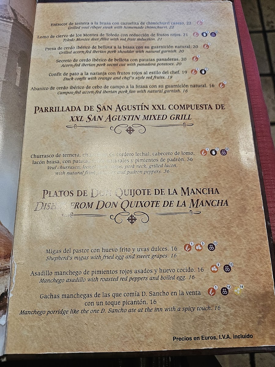 Restaurante La Parrilla de San Agustín Photo Menu 4