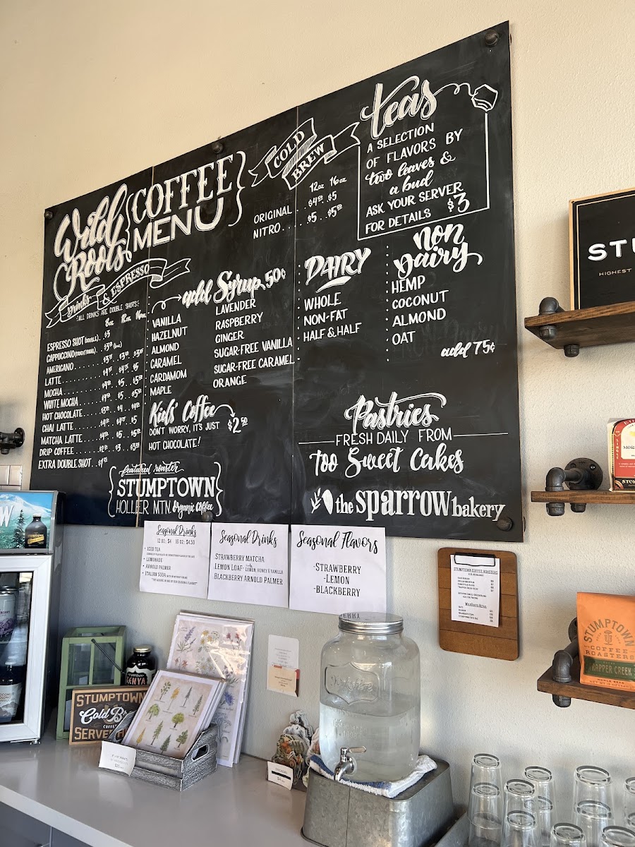 WildRoots Coffeehouse Photo Menu 1