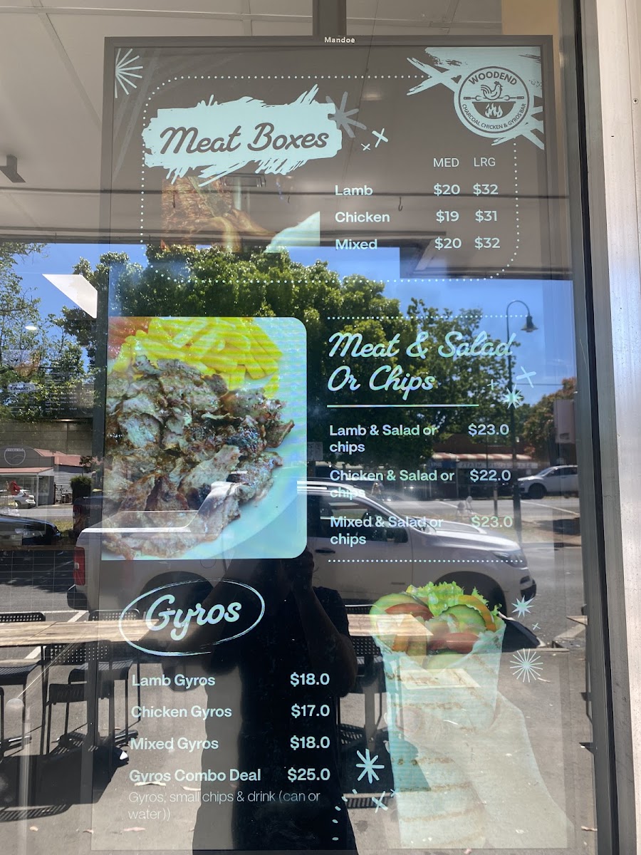 Woodend Charcoal Chicken & Gyros Bar Photo Menu 3