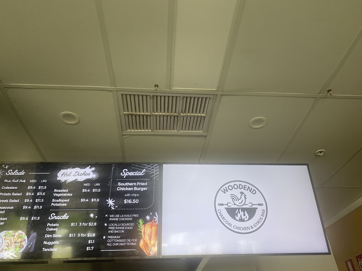 Woodend Charcoal Chicken & Gyros Bar Photo Menu 6