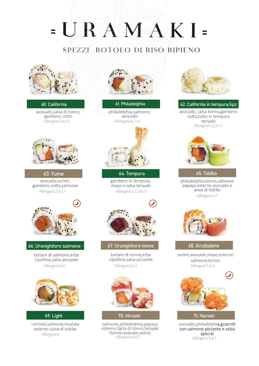 GIN SUSHI Oderzo ristorante giapponese Photo Menu 2