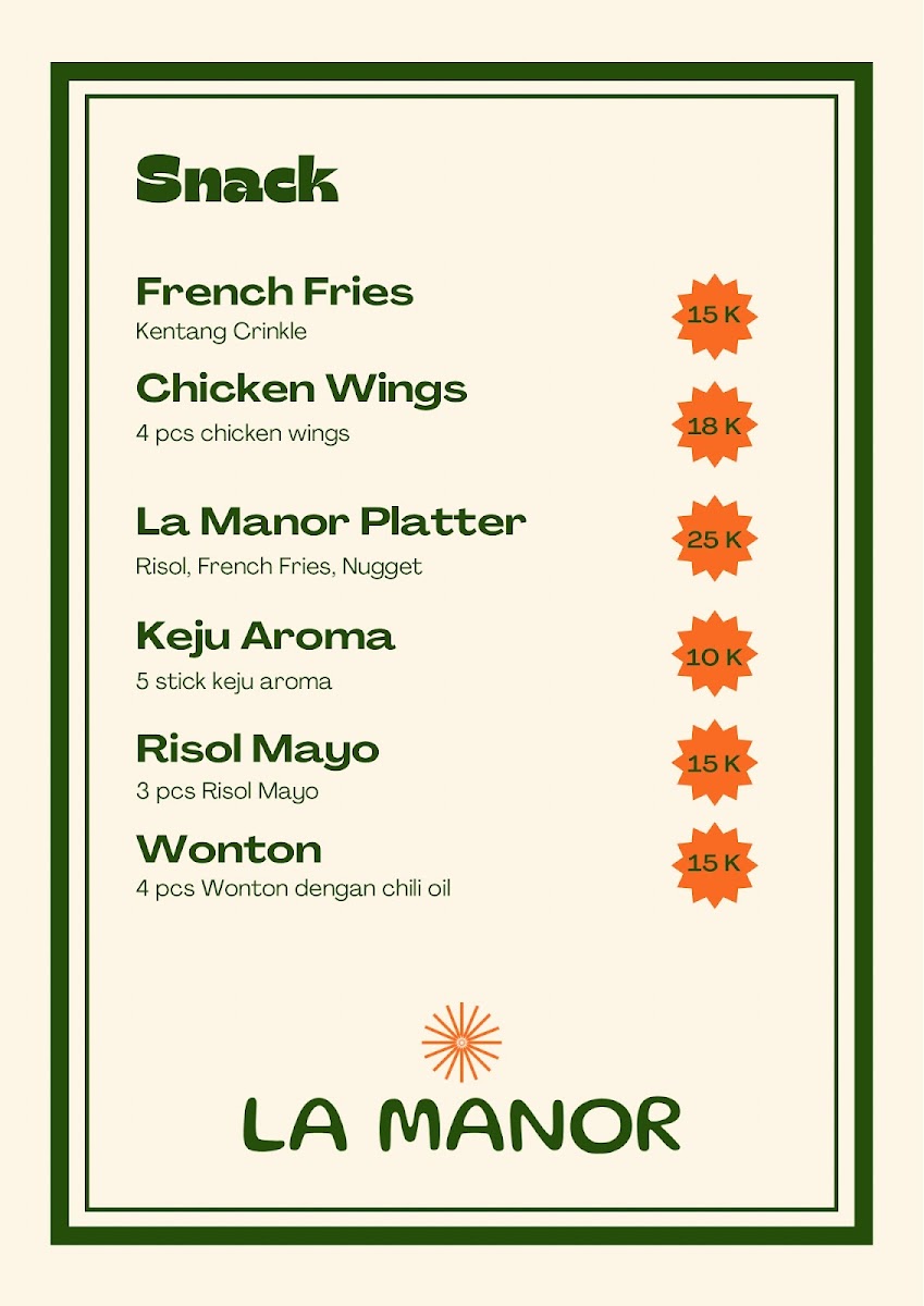 LA MANOR Photo Menu 7