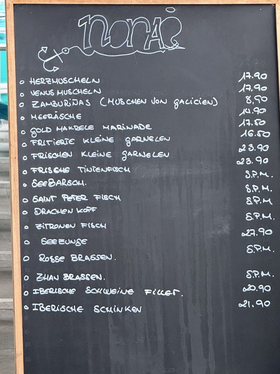 Norai Cala Rajada Restaurant-Cafeteria Photo Menu 5