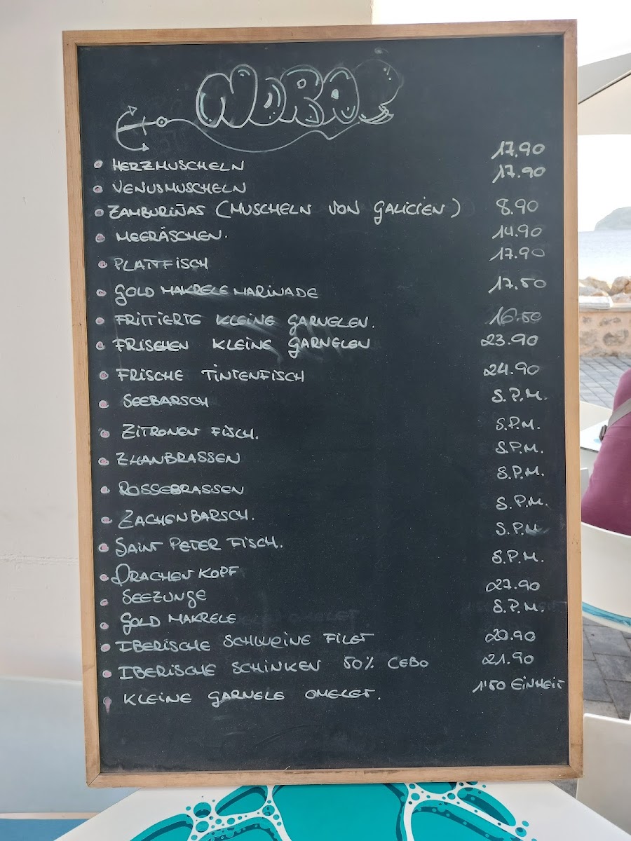 Norai Cala Rajada Restaurant-Cafeteria Photo Menu 7
