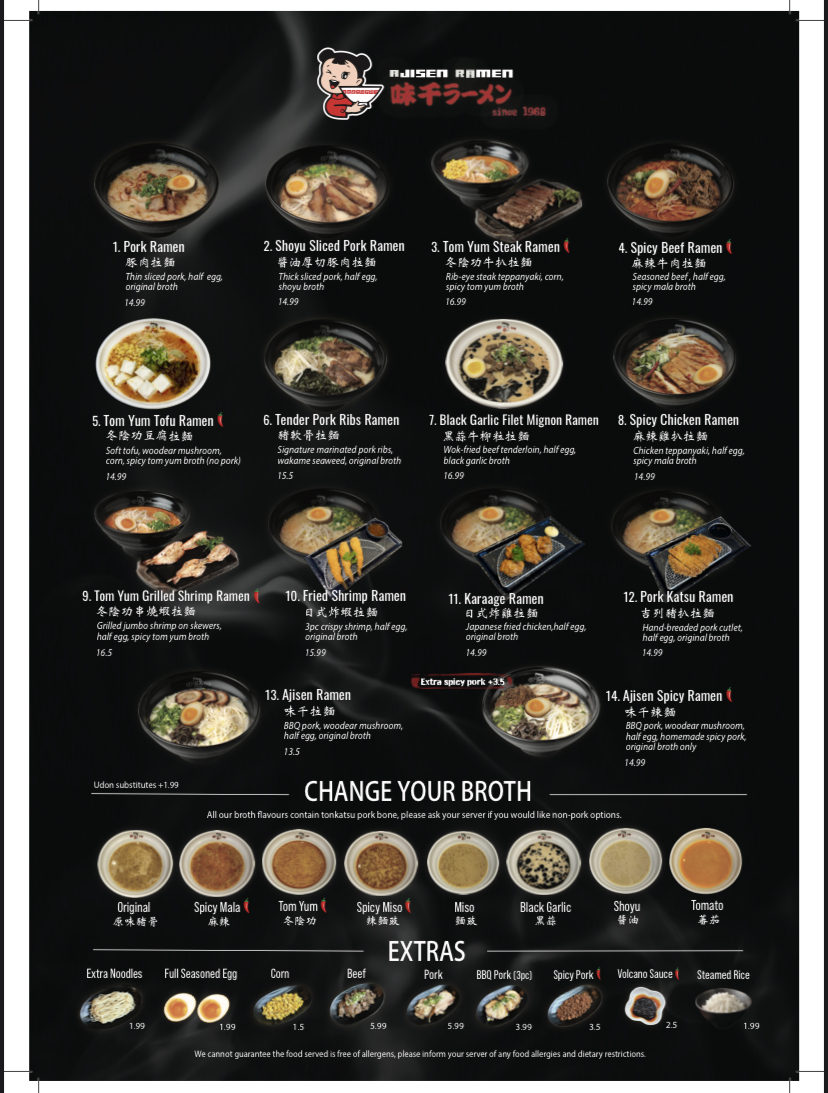Ajisen Ramen (Newmarket) Photo Menu 5