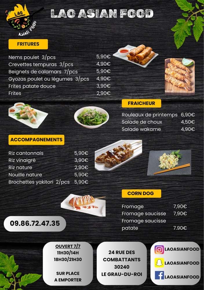 Lao Asian Food Photo Menu 2