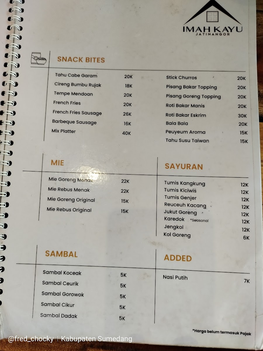 Imah Kayu Jatinangor Photo Menu 2