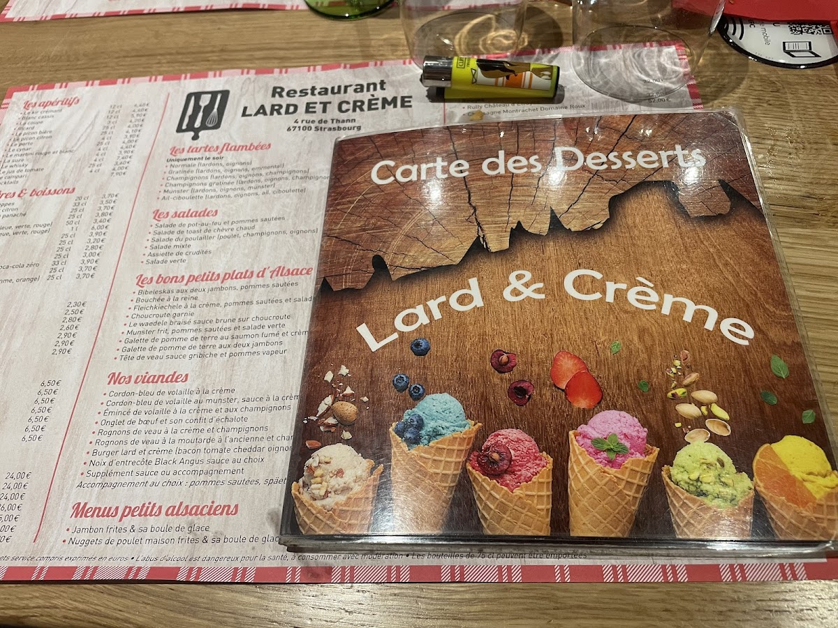 Lard et Crème Photo Menu 8