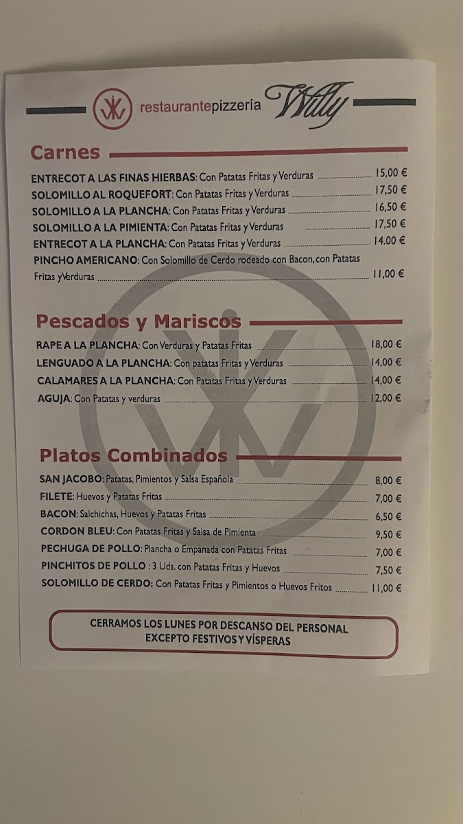 Pizzería Willy Photo Menu 3