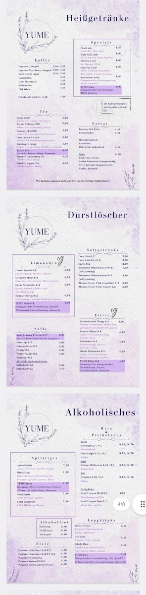 Yume Saarbrücken Photo Menu 1