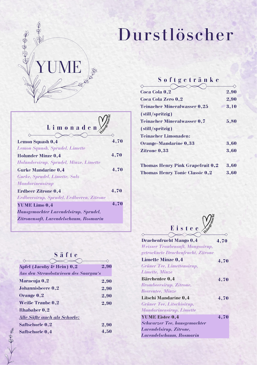 Yume Saarbrücken Photo Menu 4