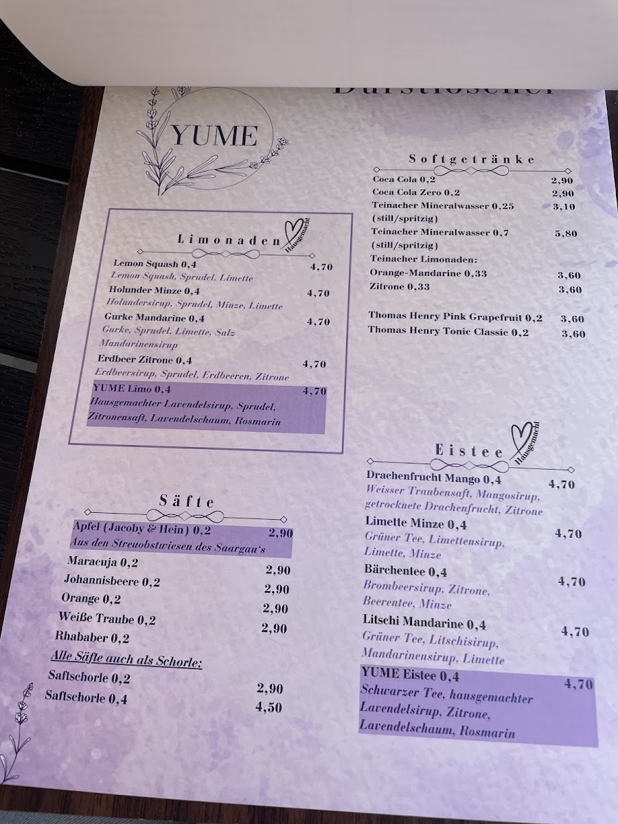 Yume Saarbrücken Photo Menu 8