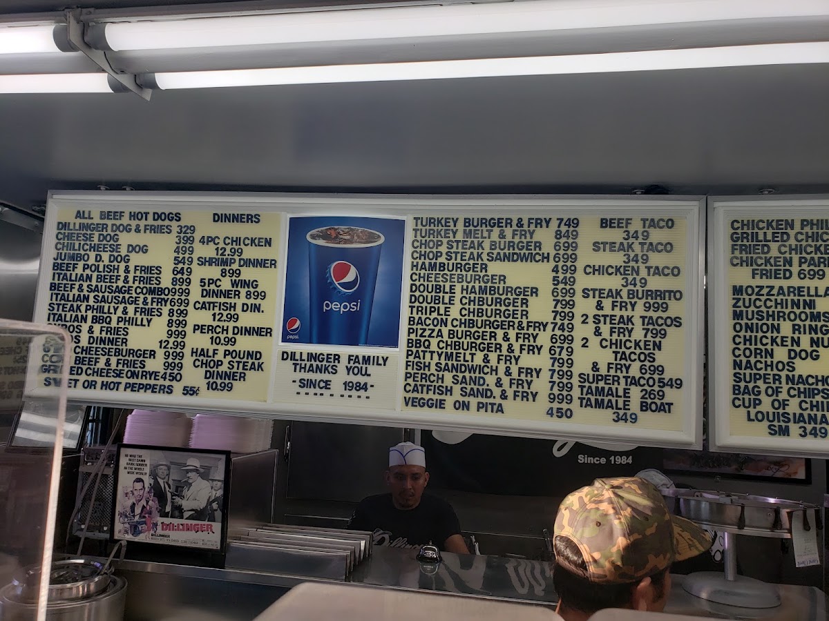 Dillingers Drive-In Inc Photo Menu 2