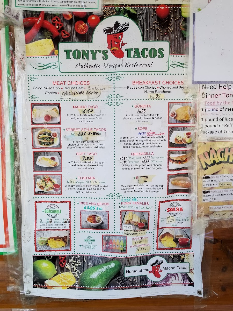 Tony’s Tacos Photo Menu 3