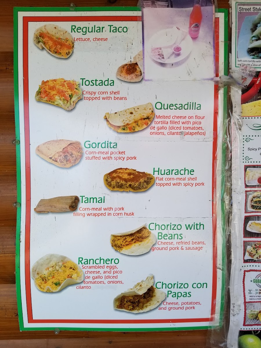Tony’s Tacos Photo Menu 4