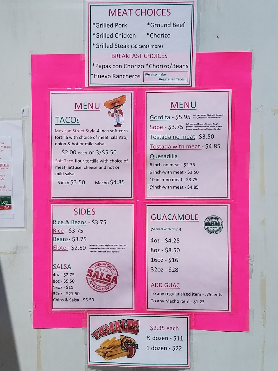 Tony’s Tacos Photo Menu 5