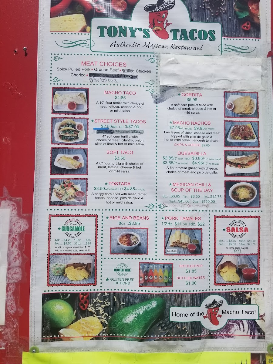 Tony’s Tacos Photo Menu 6