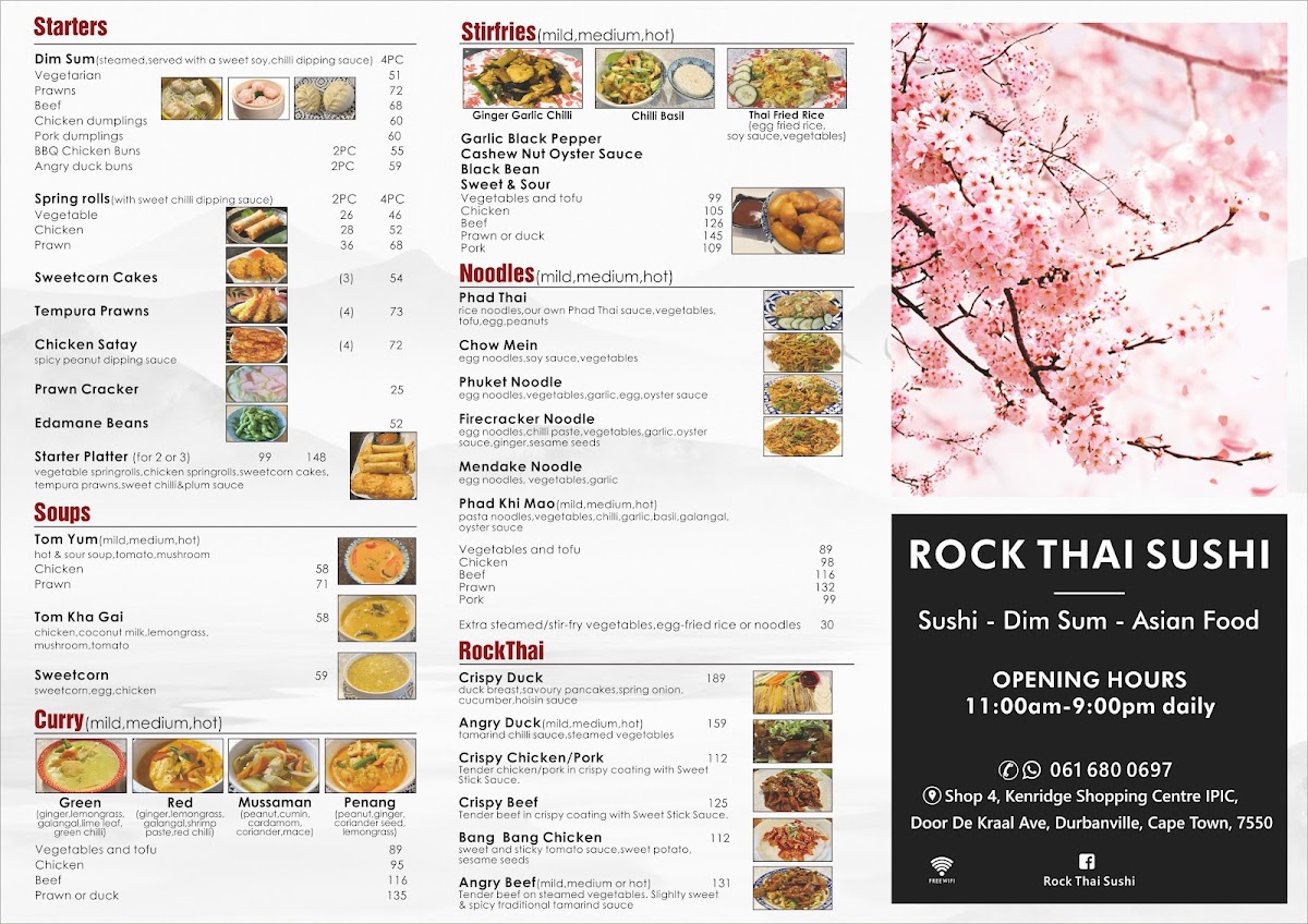 Rock Thai Sushi Kenridge Photo Menu 2