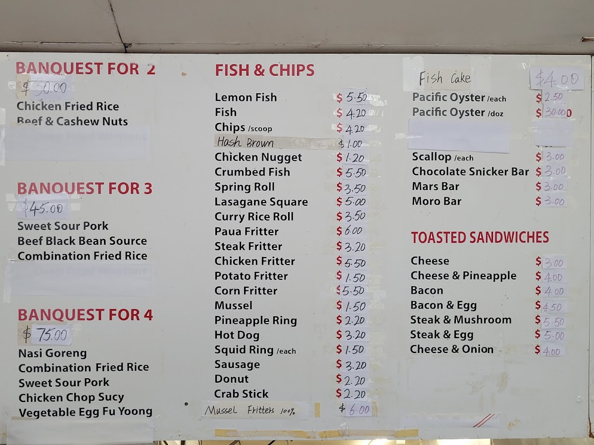 Polson Street Takeaways Photo Menu 1