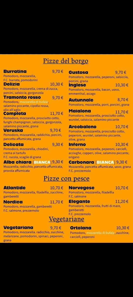 Borgo Della Pizza Nogara Photo Menu 2