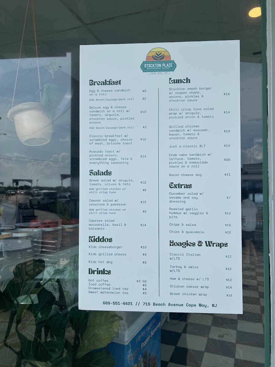 Stockton Place Beachfront Eatery Photo Menu 1