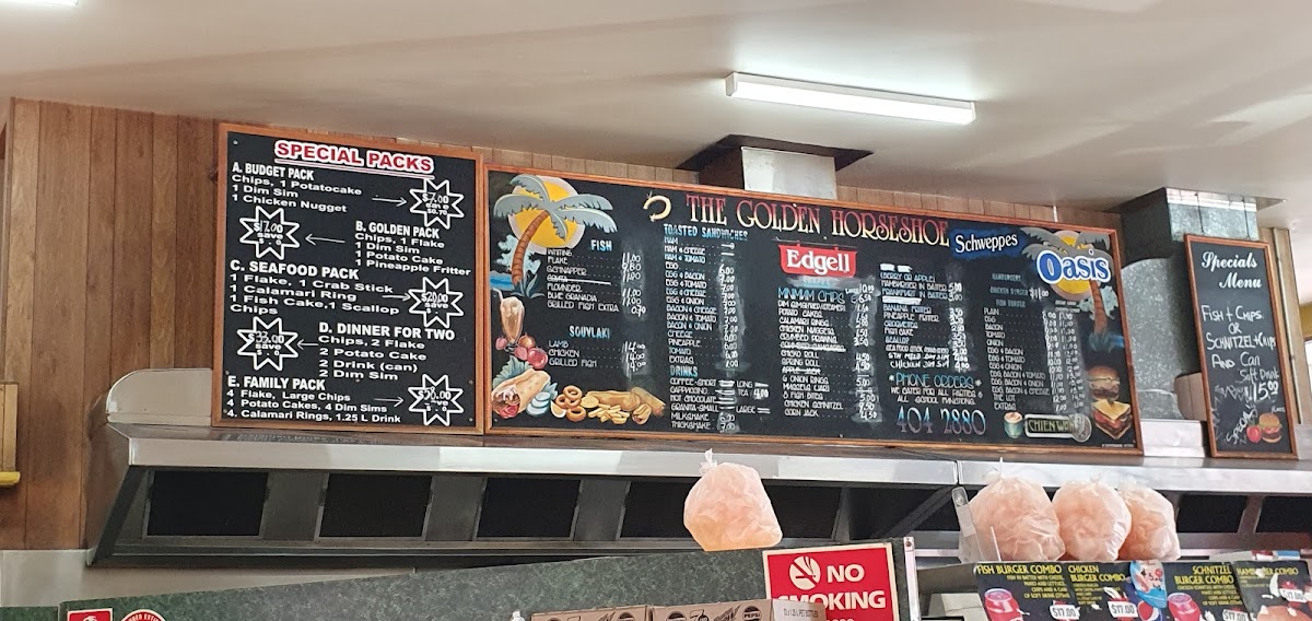 The Golden Horseshoe Fish and Chips Photo Menu 1