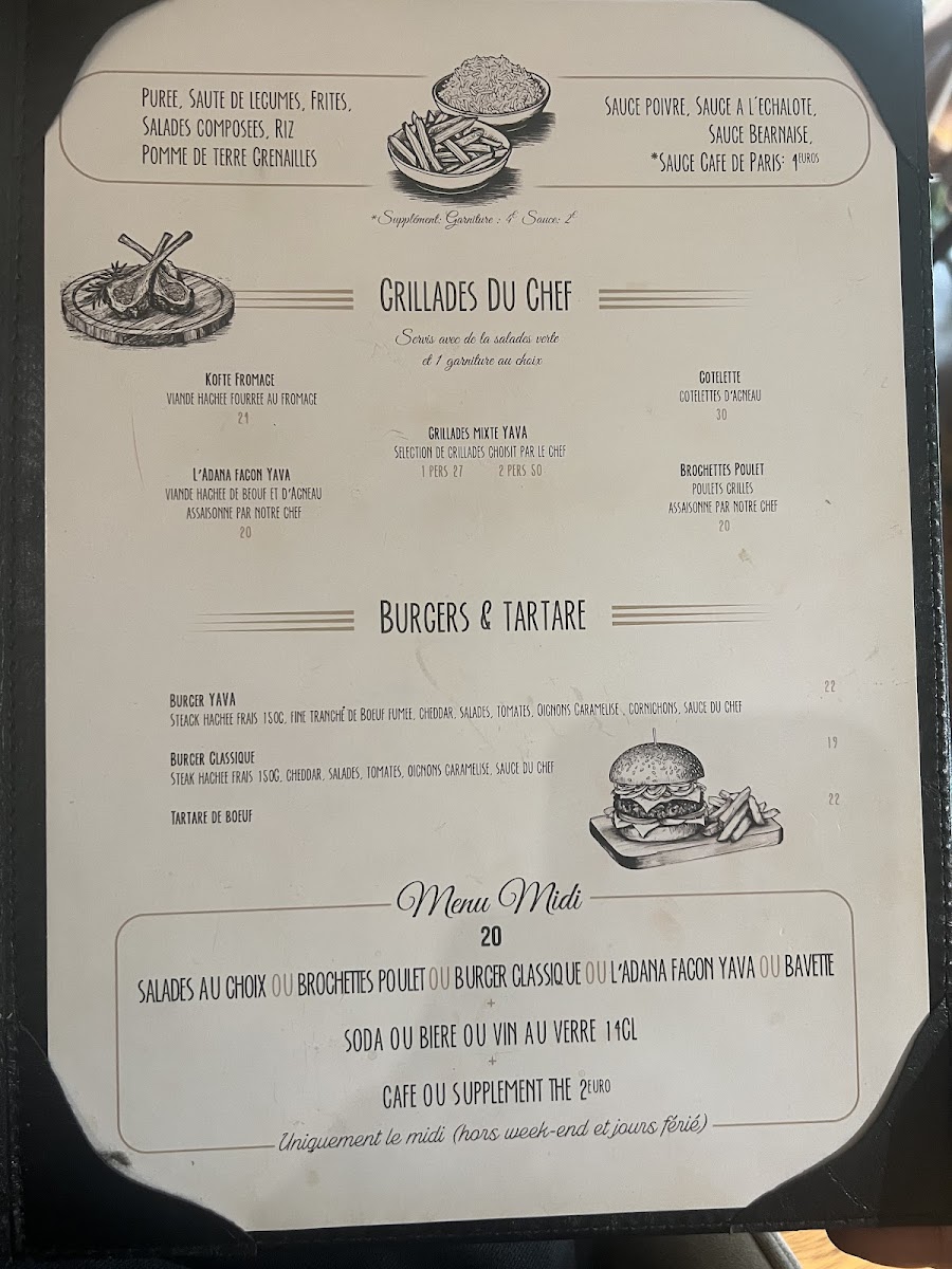 Yava Paris Restaurant Photo Menu 1