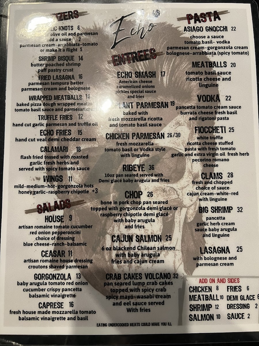 Echo Restaurant Photo Menu 4