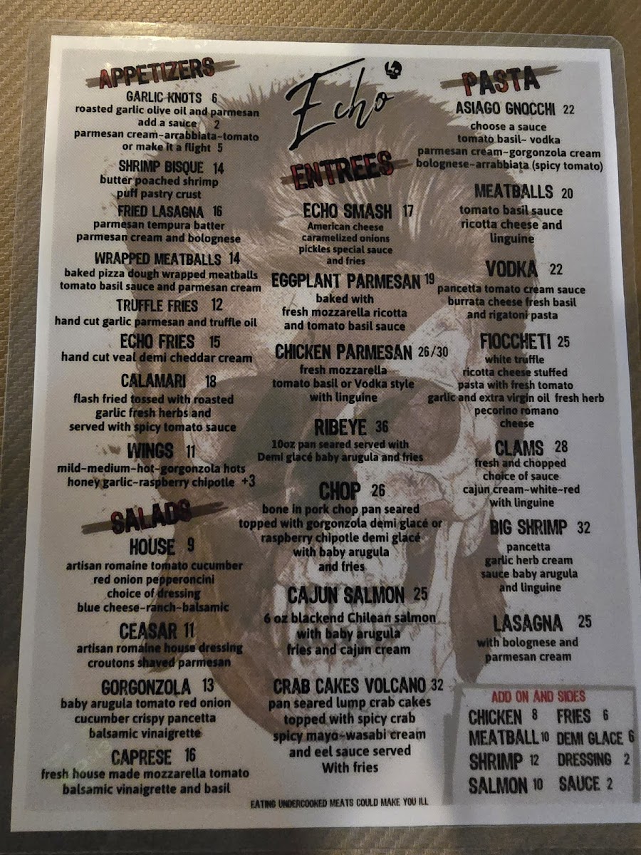 Echo Restaurant Photo Menu 6