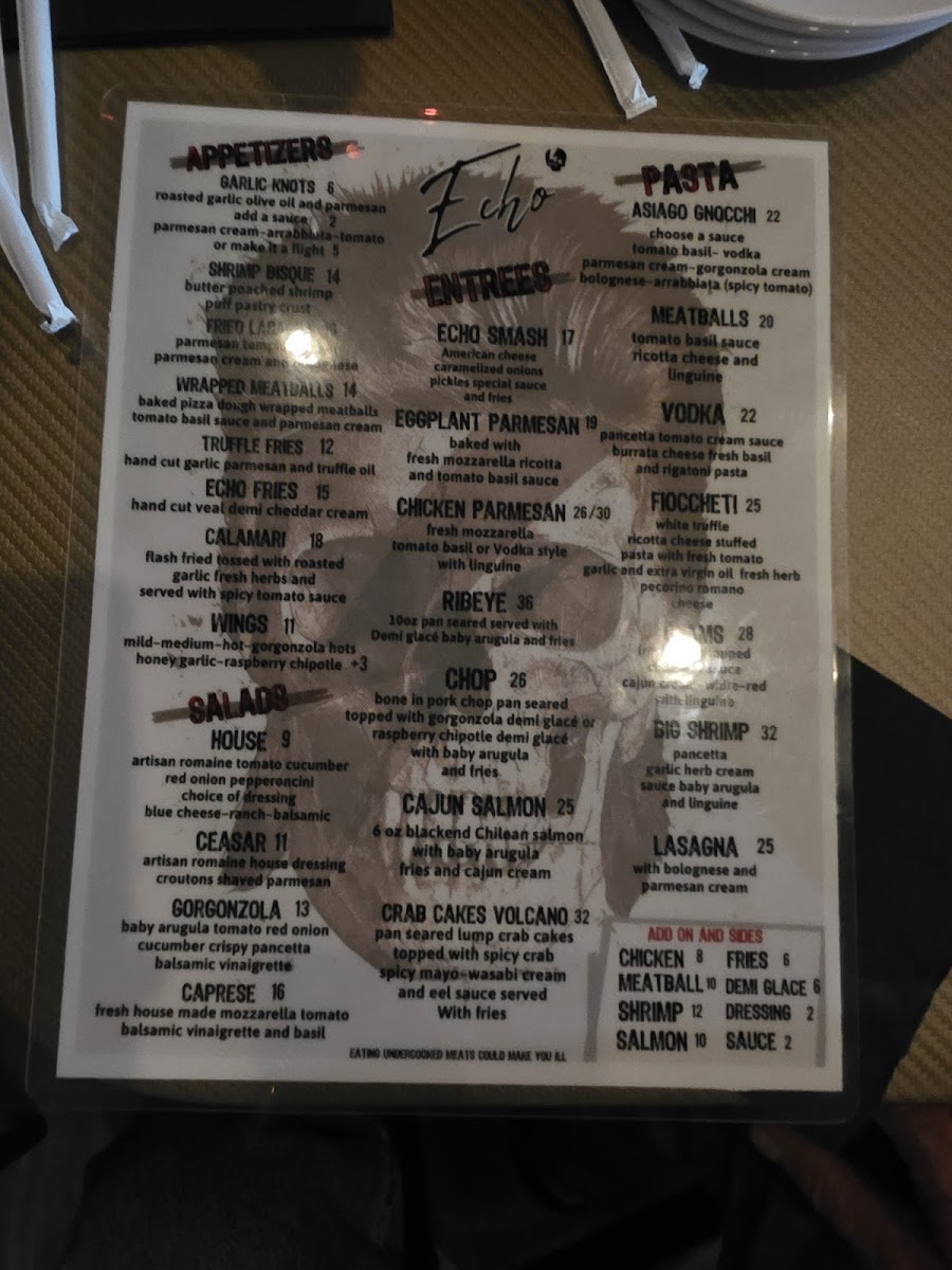 Echo Restaurant Photo Menu 8