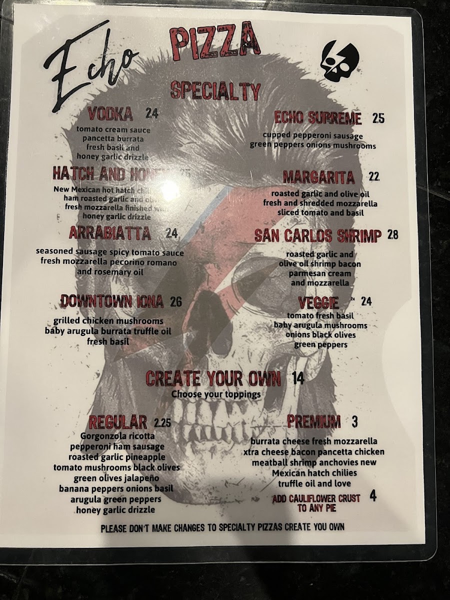 Echo Restaurant Photo Menu 9