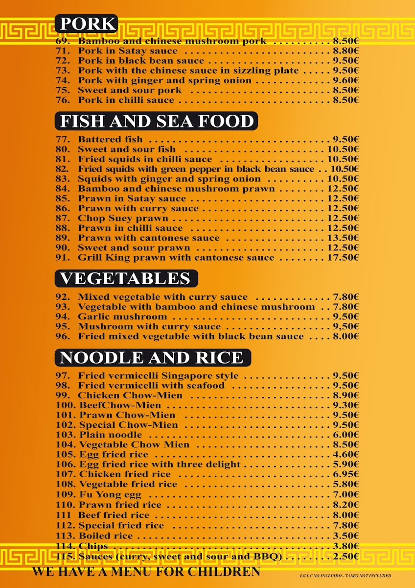 Jinxing Chinese restaurant Photo Menu 5