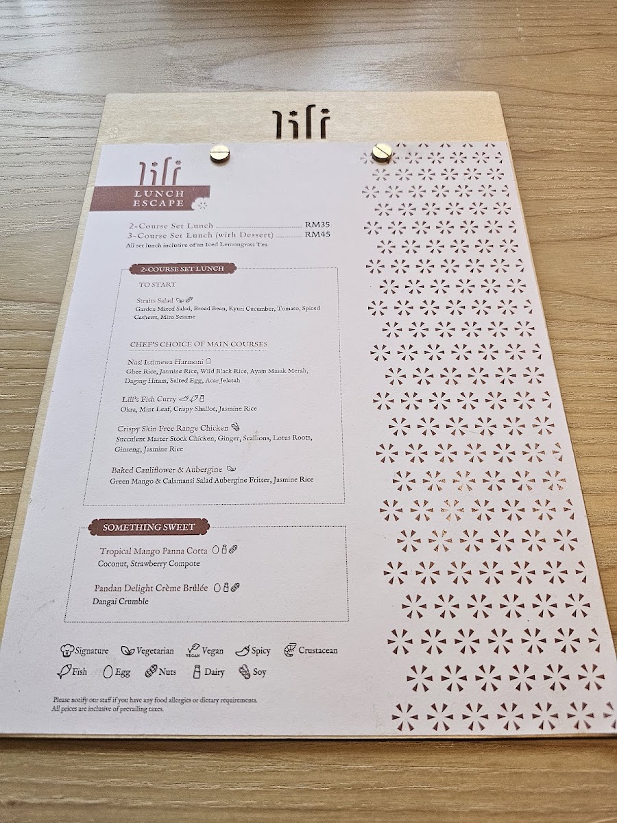 Lili Penang Photo Menu 2