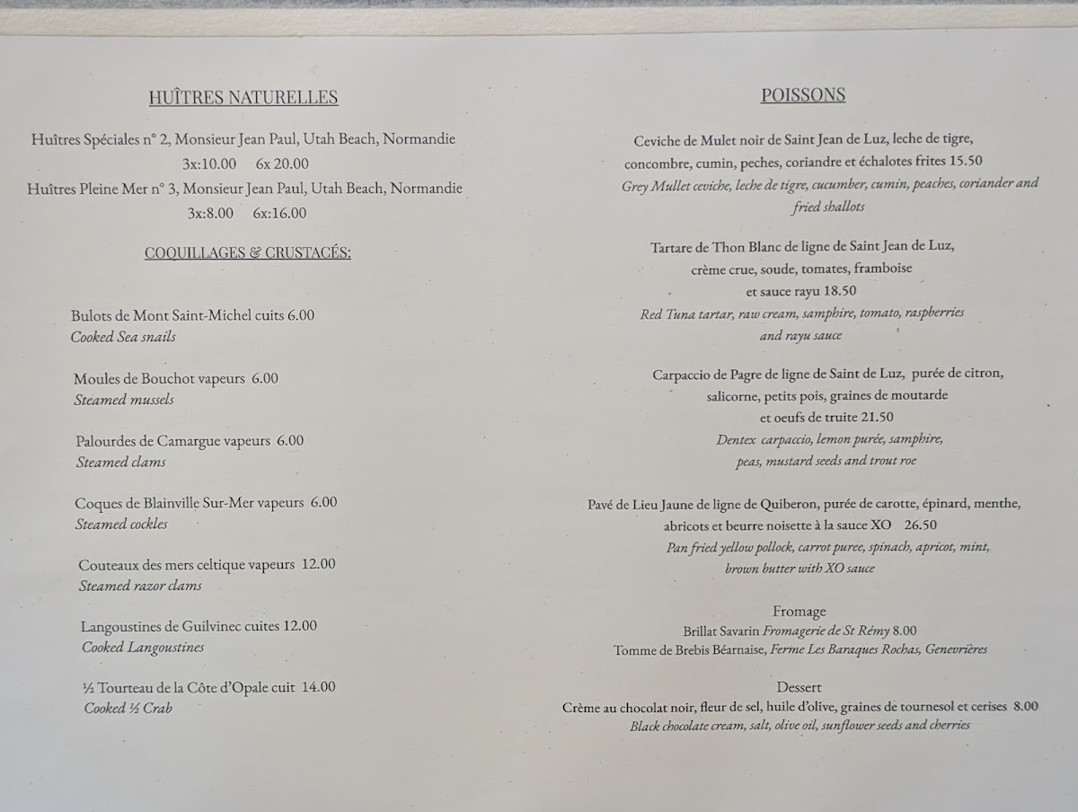 Comptoir Sur Mer Photo Menu 1