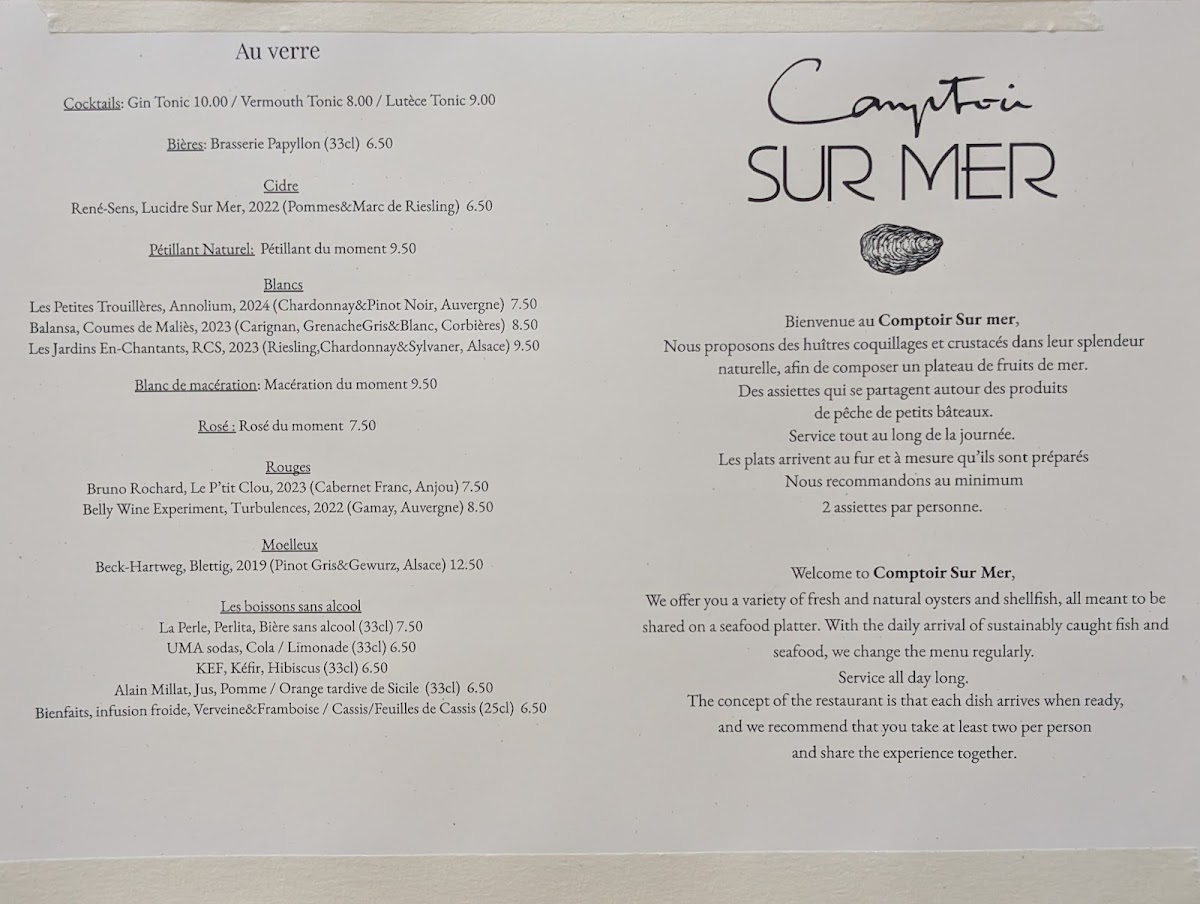 Comptoir Sur Mer Photo Menu 2