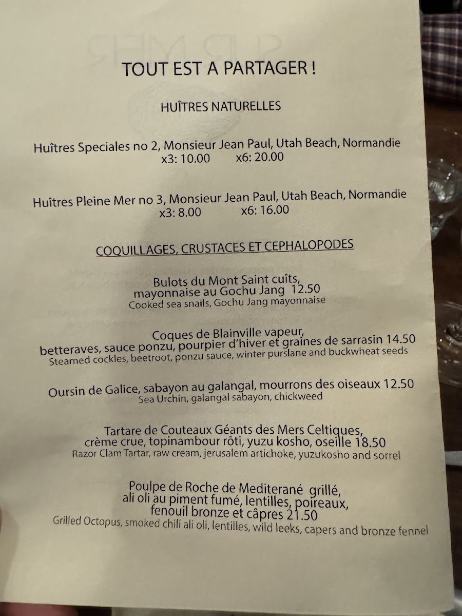 Comptoir Sur Mer Photo Menu 5