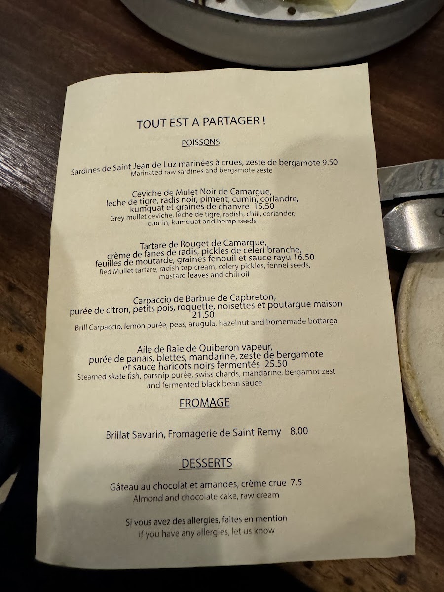 Comptoir Sur Mer Photo Menu 7