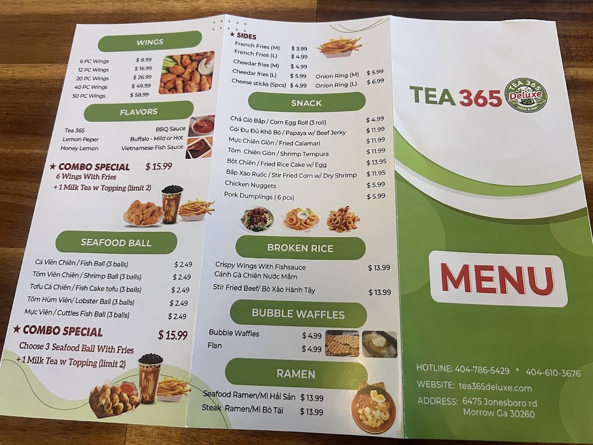 Tea 365 Deluxe Photo Menu 1