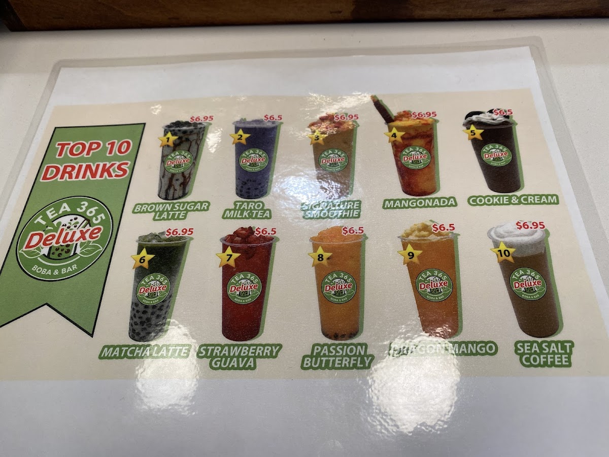 Tea 365 Deluxe Photo Menu 10