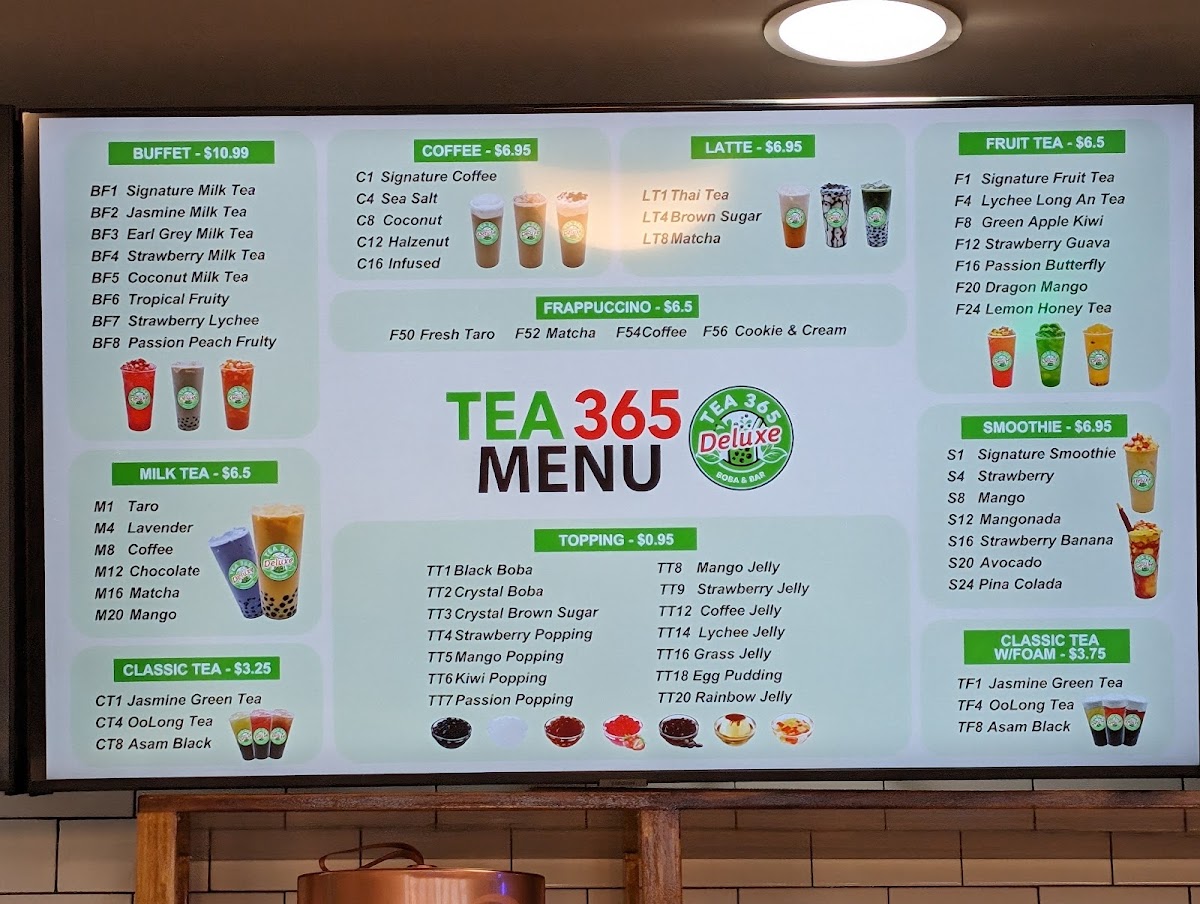 Tea 365 Deluxe Photo Menu 2